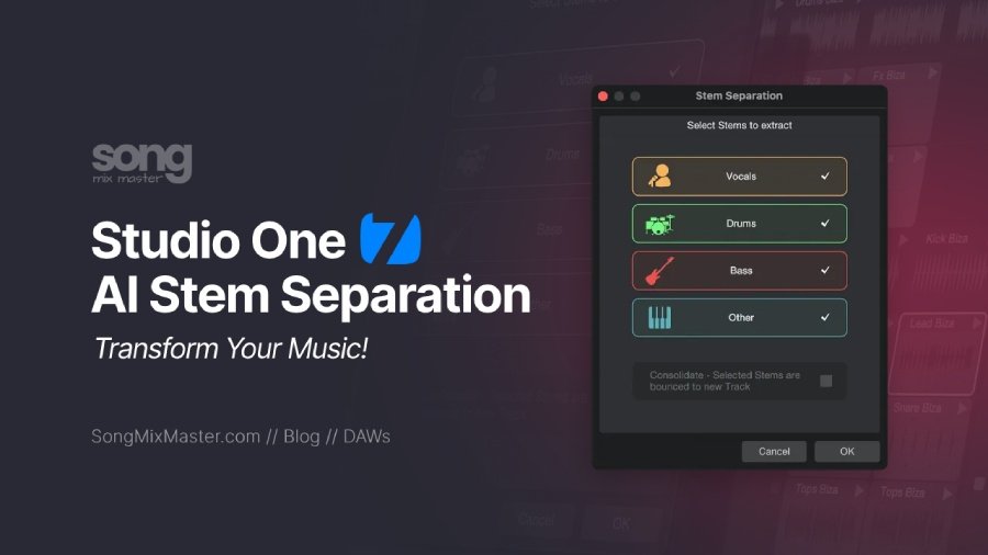 How Studio One 7 AI Stem Separation Works